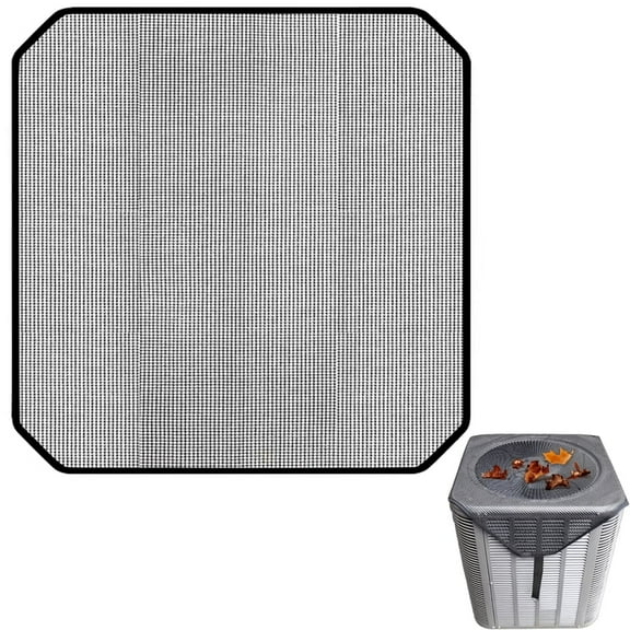 Air Conditioner Cover Breathable Windproof Mesh Universal for Outside Units with 4 Metal Hooks and Straps 26x26 Inches