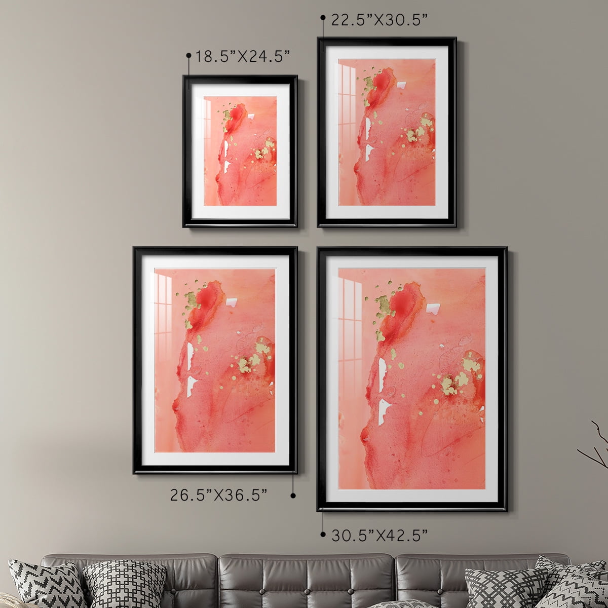 Wexford Home Mythological I Premium Framed Print, 18.5" x 24.5" - Ready to Hang, Black (Set of 2)