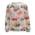 thumbnail image 7 of Fire Engine Car Truck Womens Oversized Sweatshirts Hoodies Crewneck Casual Tops Comfy FallWinter Clothes 2024, 7 of 7