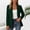 Army Green, variant on Women's Open-Front Notched Lapel Blazer, Long Sleeve Tailored Casual Jacket In Multiple Solid Colors(White,M)