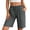 Dark Gray, variant on SOFTCCLO Running Shorts for Women Solid Color Athletic Fitness Knee Shorts Elastic Drawstring Pocket Casual Womens Shorts Black L