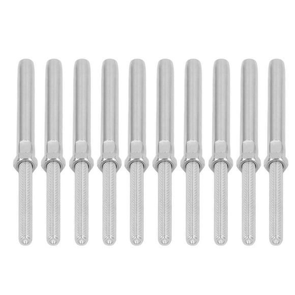 Cable Railing Swage Lag Screw Kit 10Pcs Thread Swage Lag Screw Stainless Steel Cable Railing Hardware Swage Lag Screw Kit Decking Fencing Mounts