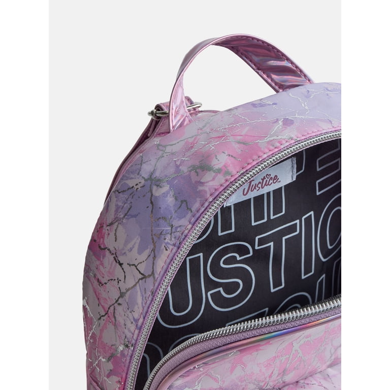 Justice Girls Pocket Mini Backpack, Pink Sparkle photo 5