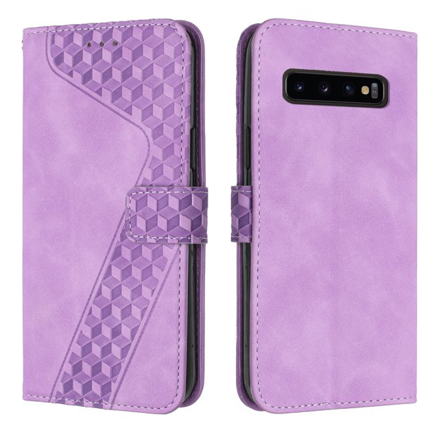 Compatible with Samsung Galaxy S10 Plus Case Wallet Design with Card Slots Magnetic Closure Cover
