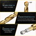 thumbnail image 4 of Uxcell 1/2" Hex Shank Drill Bit, M35 Cobalt 5% High-Speed Steel Bits Quick Change Design for Impact Driver 135° Titanium for Stainless Steel Hard Metal - 2 Pack, 4 of 7