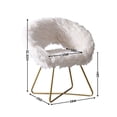 thumbnail image 3 of Curved Back Faux Fur Accent Chair - Lounge in Your Reading Nook, Enjoy the Comfort, 3 of 5