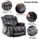 thumbnail image 3 of Silla reclinable de masaje con calor y vibración Silla reclinable manual de tela para un solo sofá Silla reclinable de alta resistencia, gris CANMOV CR0516FF31D-D275, 3 of 6