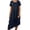 Navy, variant on Sngxgn Women's Summer Sleeveless/Short Sleeve Floral Print Casual Flowy Long Dress(Navy,XXL)