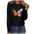 thumbnail image 2 of CEHVOM T-shirt Blouse à Manches Longues à Col Rond Imprimé pour Femmes Grande Taille, 2 of 6