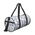 thumbnail image 3 of Xecao World Travel2 print Round Travel Duffel Bag is a foldable gym bag with an inner pocket, perfect for travel sports, 3 of 8