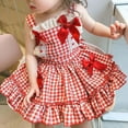 thumbnail image 6 of Summer Toddler Girls Tank Casual Lattice Printed Sleeveless Loose Girl Dresses, 7-8 Years, 6 of 6