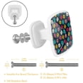 thumbnail image 2 of 4 Pieces Set Drawer Pulls Handle Square Wardrobe Cabinet Knobs with Stainless Steel Screws Furniture Kitchen Decor, 2 of 5