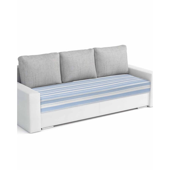 Blue Striped Couch Cushion Covers Stretch, Washable Sofa Seat Covers Individual Seat Cushion Sofa Slipcovers Farmhouse Stripe Modern Abstract Art Couch Cover Furniture Protector L-1PCS