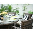thumbnail image 7 of Abrihome Patio Wicker 6 Seat Aluminum Frame Round Dining Set with Chair (Without Umbrella),Brown, 7 of 7