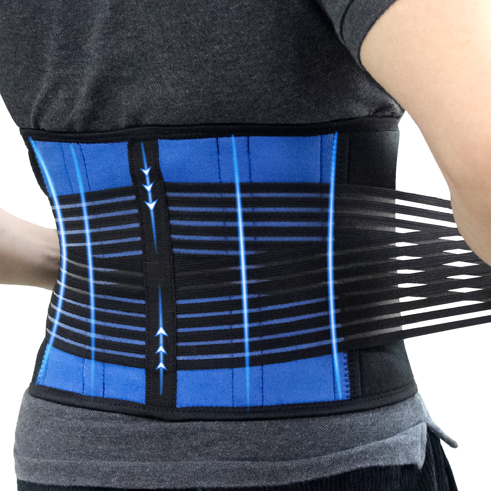 CFR Lower Back Support Waist Brace Lumbar Belt Double Pull Compression Pain Wrap 