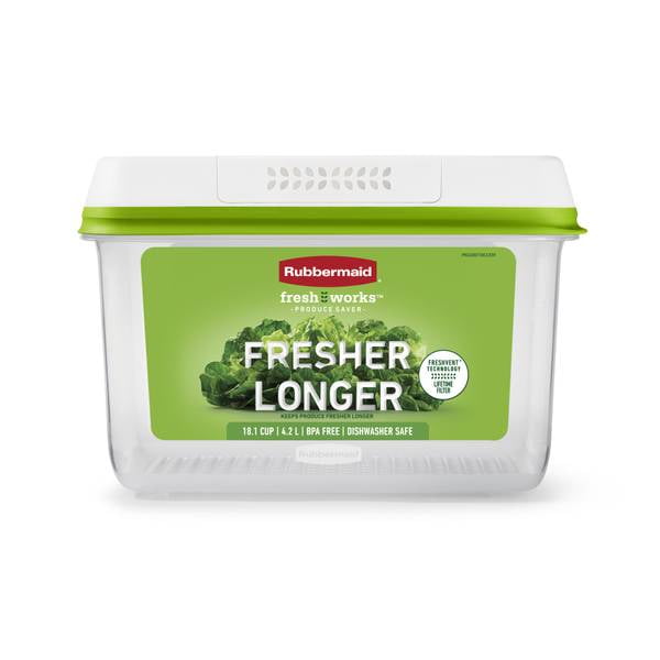 1pz Recipiente Alimentos Rubbermaid Tuper Plástico, 18.1 Tz Rubbermaid Freshworks