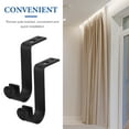 thumbnail image 3 of 1 Set Metal Curtain Rod Bracket Support for Single Curtain Rods, Outside Mount Blinds, Curtain Rod Holder Hardware, 3 of 6
