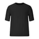 thumbnail image 4 of Playera Elvqul Caballero Negro de Color Sólido Manga Corta Economicas Cuello Redondo, 4 of 6