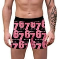 thumbnail image 2 of 6 7 Meme Boxers Briefs Print Underwear -Hop Breathable Valentines Briefs Rap Daily Wear Casual Style Pink XL, 2 of 5