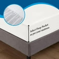 thumbnail image 4 of 700 Thread Count 100% Egyptian Cotton Sleeper Sofa Bed Sheet Set Stripe Twin Size (36" x 72" x 7") with 4 -PCS Fitted Straps Color White, 4 of 6
