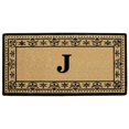 thumbnail image 1 of Nedia Home O2199J 36 x 72 Po Corinthienne Robuste Porte de Coco Mat&44; Monogramme J - Bronzage Naturel & Noir, 1 of 1