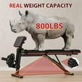 thumbnail image 2 of Foldable Weight , Adjustable Workout  with Leg Extension, Preacher Pad, Extended Headrest, Space-saving Banco de Pesas for Home Gym, 800lbs Full Body Workouts Strength Training, 2 of 8
