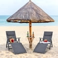 thumbnail image 2 of Patiojoy Chaise Longue Inclinable de Patio 2 Pcs pour l'Extérieur, Chaise Pliante Réglable avec 7 Positions de Dossier et Oreiller Amovible, 2 of 9