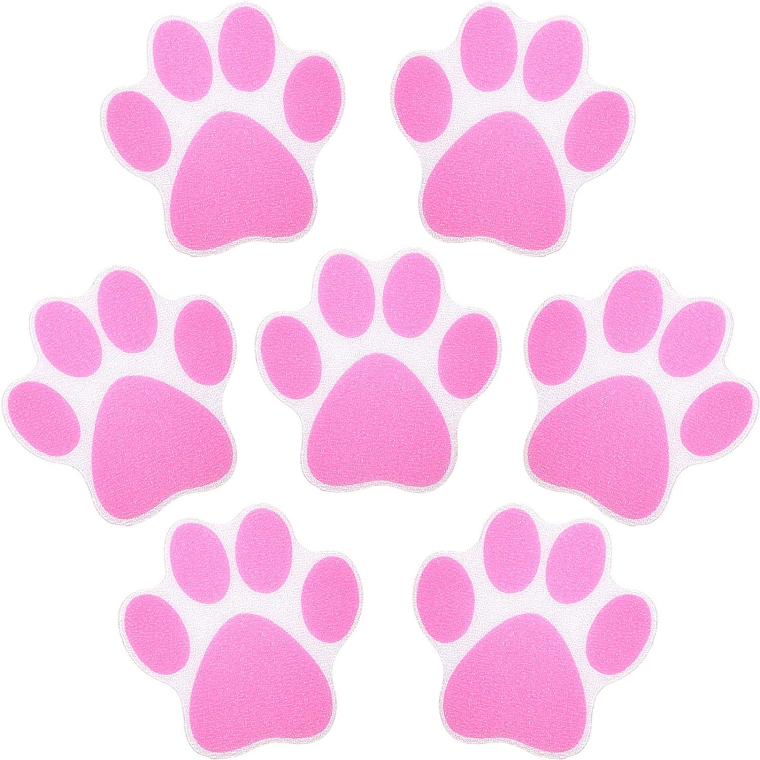 20 Pieces Nonslip Bathtub Stickers Adhesive Paw Print Bath Treads Non