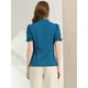 thumbnail image 5 of Top Elegante De BluDe ManCorDe OficiDe Las Camisas Del Cuello De PajariDe Las Mujeres Azul eléctrico S, 5 of 6