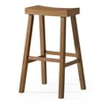 thumbnail image 1 of Maven Lane Vincent Wooden Rustic Aesthetic Kitchen Bar Stool, Antiqued Natural Finish, 1 of 6