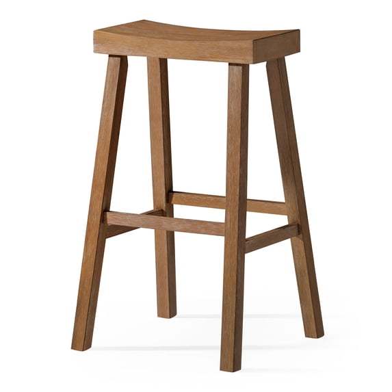 Open Box Maven Lane Wooden Rustic Aesthetic Bar Stool, Antiqued Finish