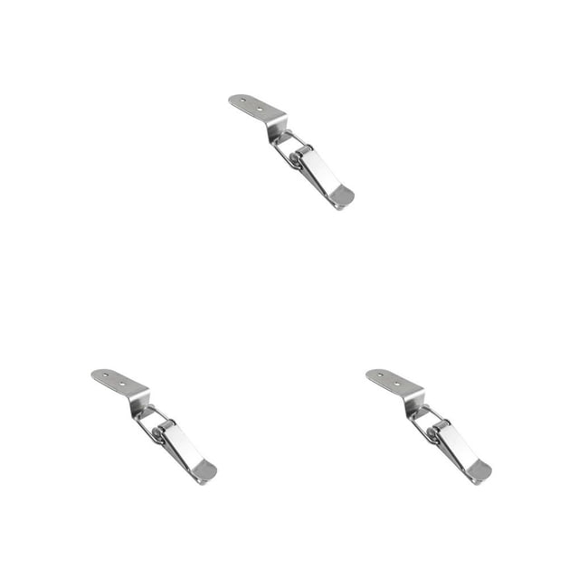 Scienceny 4 Pieces Stainless Steel Lever Closure Door Anti-corrosive Drawer Lock Pre-drilled Electroplate Wardrobe Glossy Stylish Type1