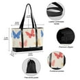 thumbnail image 2 of FORMRS Canvas Laptop Tote Bag for Women with 15.6" Computer Compartments Shoulder Handbag, Red Butterflies, 2 of 7