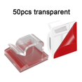 thumbnail image 1 of 10/50PCS Cable Organizer Clips Cable Management Wire Manager Cord Holder USB Charging Data Line Bobbin Winder Wall Mounted Hook 50PCS-Transparent, 1 of 6