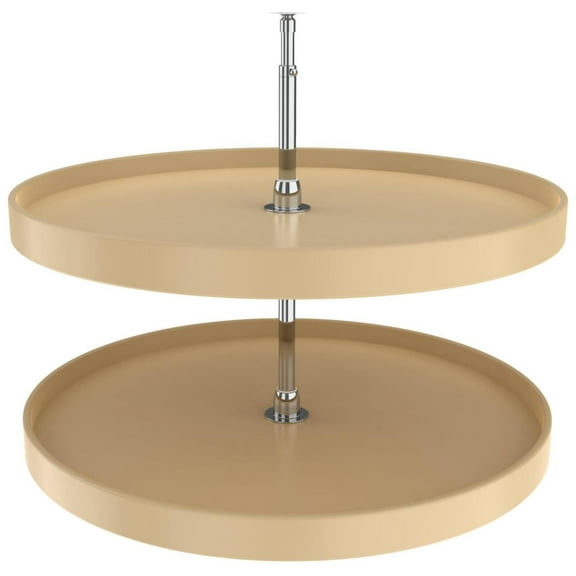 Rev-A-Shelf 6072-32-52 Ras Polymer 32" Full Circle 2 Shelf Lazy Susan Set - Almond