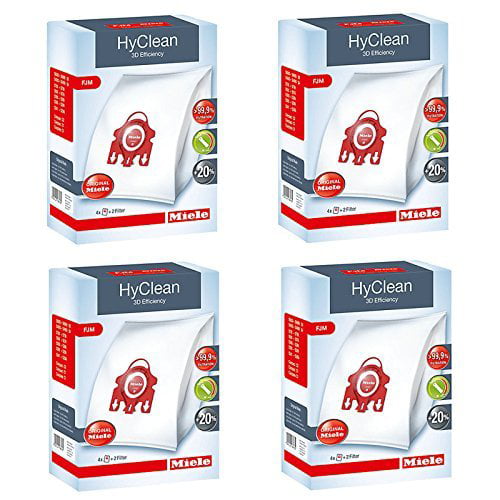 4x Genuine New 3D Efficiency HyClean Dust Bags For Miele GN Vacuum Cleaners 
