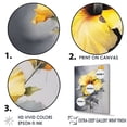 thumbnail image 3 of Designart "Serenading Hibiscus In Yellow And Grey II" Hibiscus Wall Art Living Room, 3 of 7