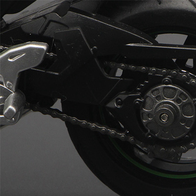 2X 1:12 H2 R Moto Modèle en Alliage Jouet Ninja Noir H2R Moto Collection Détachable Noir