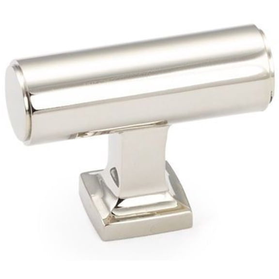 Schaub And Company 473-PN Haniburton 1-5/8" Urban Modern Solid Brass Luxury "T" Bar