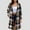 Flannel Jacket-Brown, variant on Gamivast Wool Coats for Women Flannel Oversized Plaid Button Down Notch Lapel Collar Winter Jackets with Pcokest Fall Fashion Long Sleeve Long Peacoats Casual Work Outfits