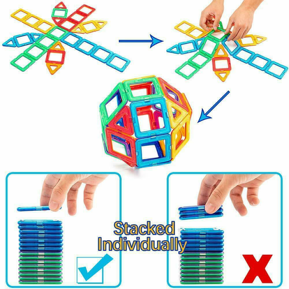 Cossy 45 PCS Magnetic Tiles 3D Magnetic Blocks Building Sets Educational Toys 