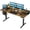 Brown, variant on Lacoo 63" Electric Height Adjustable Standing Desk with Drawers & Monitor Shelf, Sit Stand Home Office Desk with Storage, Sturdy Computer Desk for Work & Gaming