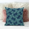 thumbnail image 3 of Amrita Sen Designs CAPL1107BrCDS-BL-26x26 26 x 26 in. Floral Leaves Broadcloth Indoor & Outdoor Blown & Closed Pillow - Emerald Blue, 3 of 4
