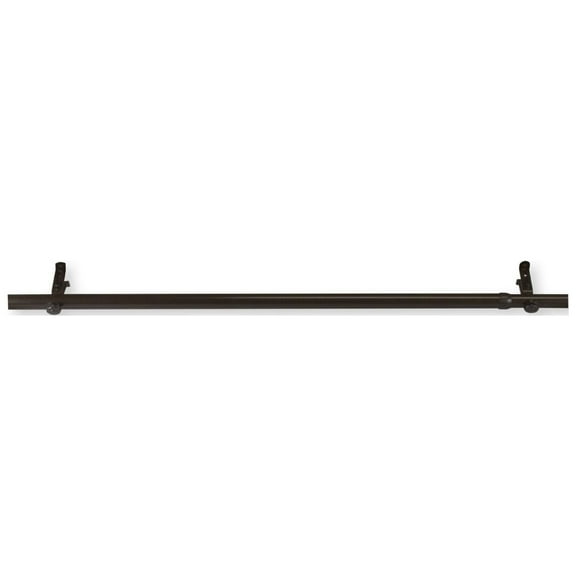 Contemporary Home Living 120" Brown Solid Contemporary Window Curtain Rod