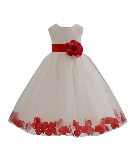 flower girl dresses with petals