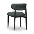 thumbnail image 4 of Pemberly Row Contemporary Black Textured Outdoor Dining Side Chair, 4 of 8