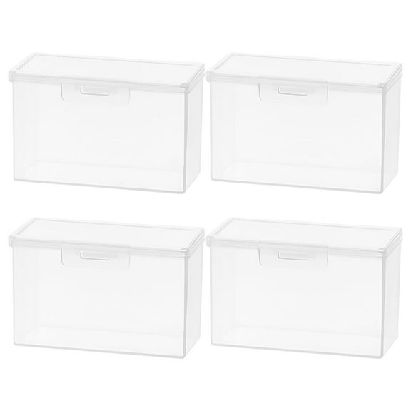 4 Pcs Card Storage Box Playing Cards Card Cases for Sports Cards Clear Poker Cards Case Playing Card Holders