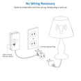 thumbnail image 4 of Qucyy Plug in Dimmer Switch for Lamp, Table Lamp Dimmer for Dimmable LED/CFL Lights and Incandescent Bulbs, Full Range Slide Control, 6.6 ft Extension Cord, UL Listed, White, 2 Pack White, 4 of 5