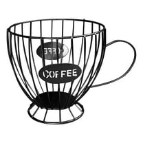 Qiangzon Useful Rack Rack with Large Capacity Capsule Coffee Storage Basket - Decorative Iron Holder for Coffee Pods, Compact and Organized Kitchen Countertop Accessory 1X Storage Basket