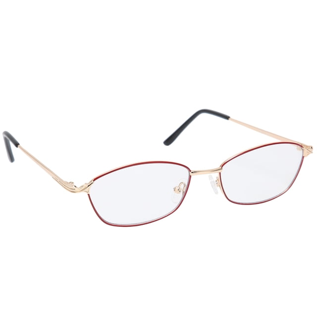 Gafas De Presbicia Para Ancianos Con Montura Roja De Lectura, Gafas De Lectura Bifocales Portátiles Con Bloqueo De Luz Azul+150